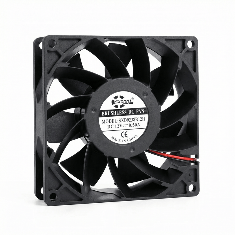 Ventilador de alta velocidad SXDOOL de 92 × 92 × 38 mm, 12 V CC — 4600 RPM | 103 CFM | Rodamiento de bolas doble (OEM) - DC Axial Fan by SXDOOL