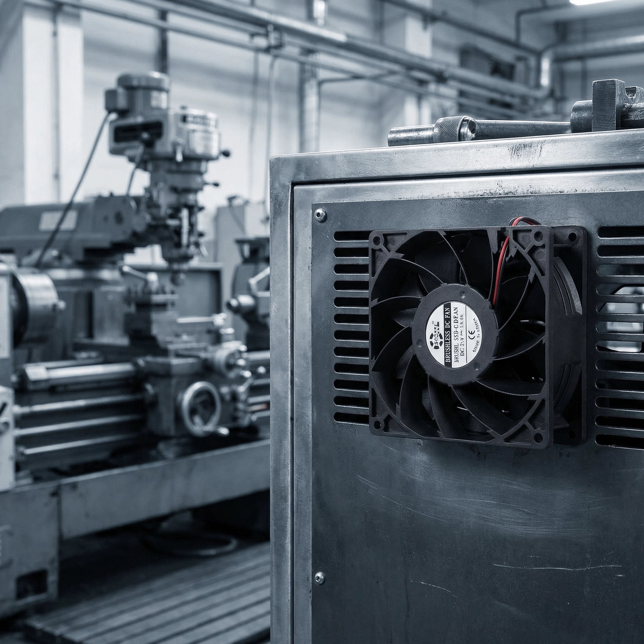 SXDOOL 92×92×38mm DC 24V High-Speed Axial Cooling Fan — 3400RPM, 92CFM, Dual Ball Bearing