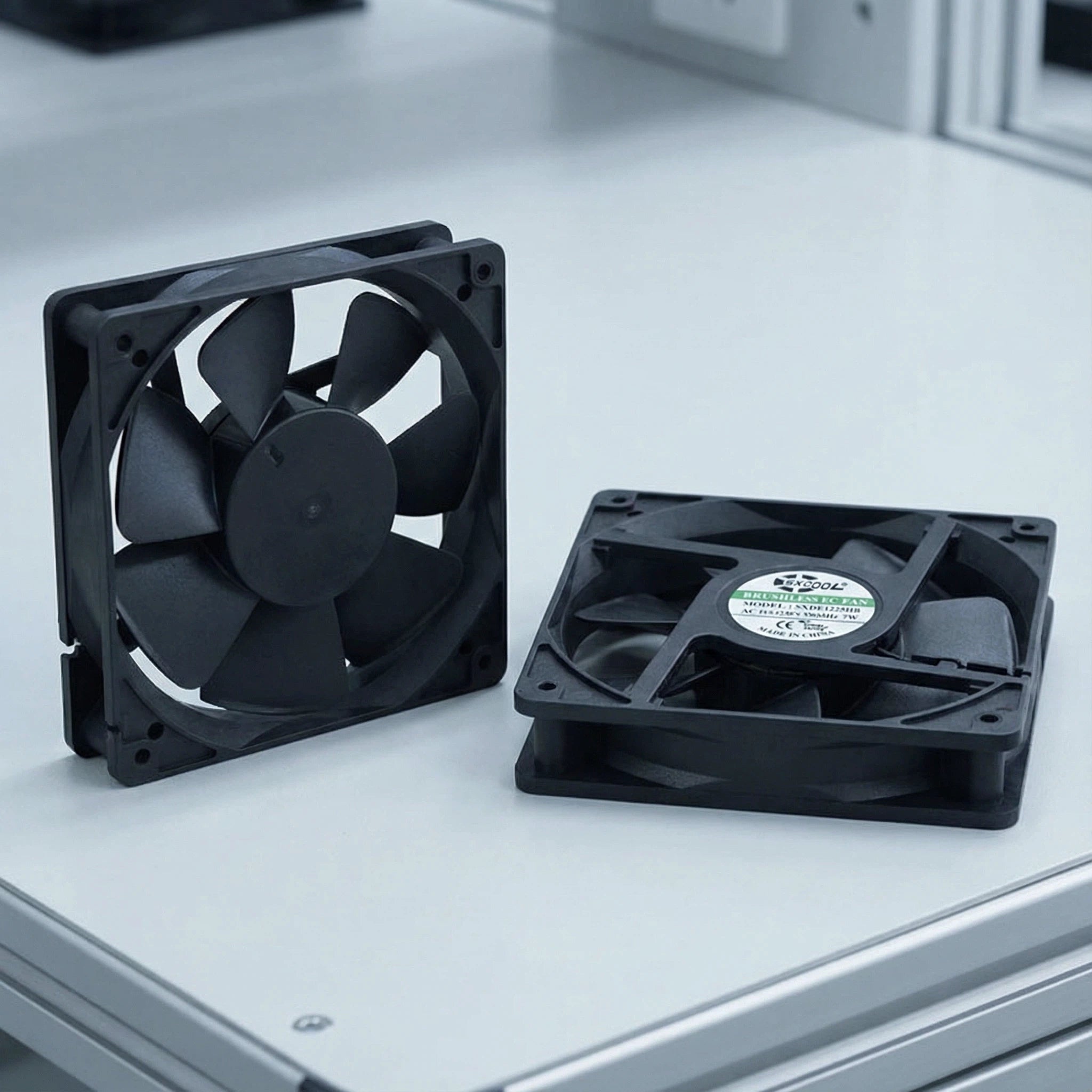 120mm EC Cooling Fan - 120x120x25mm Dual Ball Bearing, AC 90-270V, 2800 RPM, 100.2 CFM for Server Cabinet, Chassis, Industrial Case Cooling | Source Factory