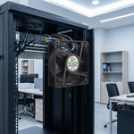 Ventilador de refrigeración EC SXDOOL de 120 mm - Rodamiento de bolas doble de 120 x 120 x 38 mm, CA 90-270 V, 3000 RPM, 126 CFM de alto flujo de aire para gabinetes de servidores, chasis industriales y ventilación potente | Source Factory - EC Axial Fan by SXDOOL