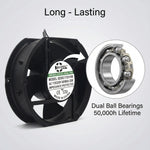SXD17251HB 172mm EC Cooling Fan - 172x150x51mm Dual Ball Bearing, AC 115V/230V, 3500 RPM, 250+ CFM for Server Cabinet, Industrial Chassis &amp; Power Equipment | Source Factory - EC Axial Fan by SXDOOL