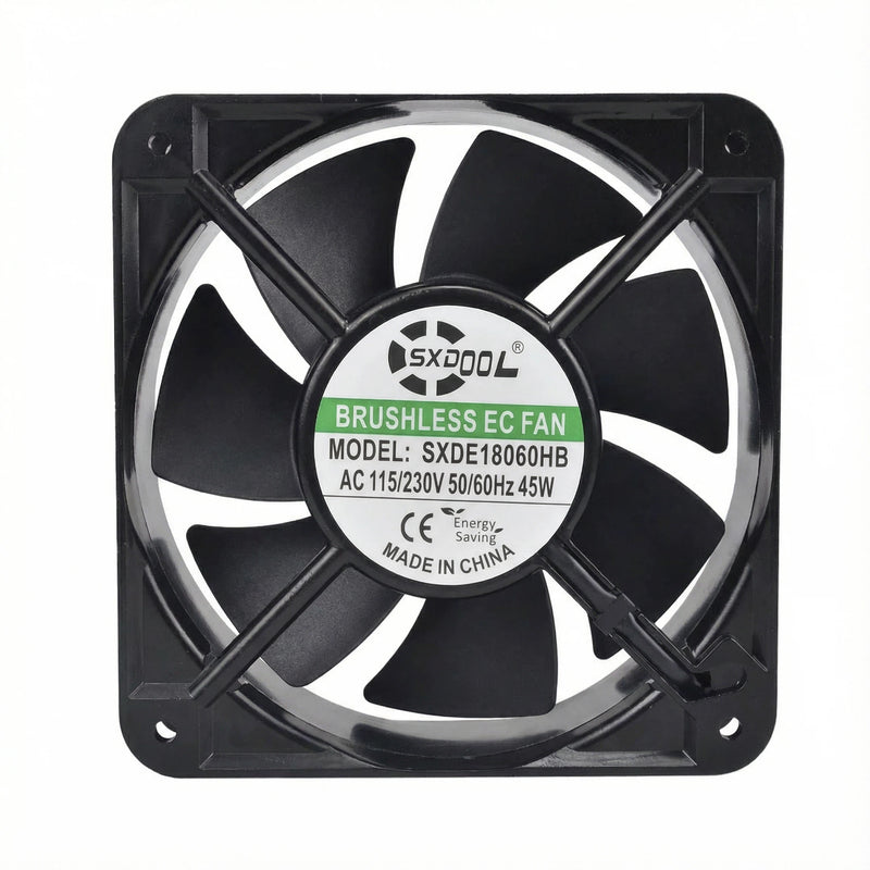 SXDOOL 180x180x60mm 115V/230V EC Axial Fan 415CFM Dual Ball Bearing - EC Axial Fan by SXDOOL