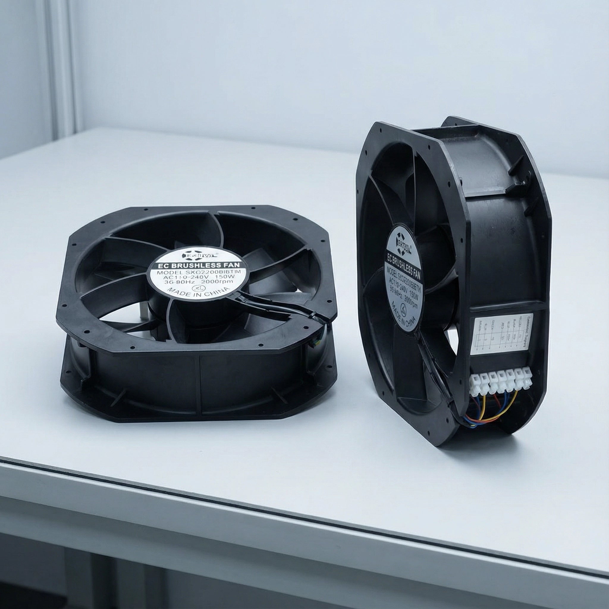 SXDE28080BTM 280mm EC Cooling Fan - 280x280x80mm, 1200 CFM, 90-240V AC, PWM Control for Industrial Server Cabinets, Charging Stations & Photovoltaic Systems | Source Factory