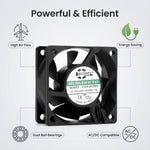 Ventilador axial sin escobillas SXDE6025BH EC de 60 x 25 mm, 115 V, 230 V, 5 W, 4300 RPM, 25 CFM para refrigeración de chasis, gabinetes y proyectores.