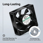 SXDOOL 70mm 115V/230V EC Axial Fan 27.6CFM Dual Ball Bearing - EC Axial Fan by SXDOOL