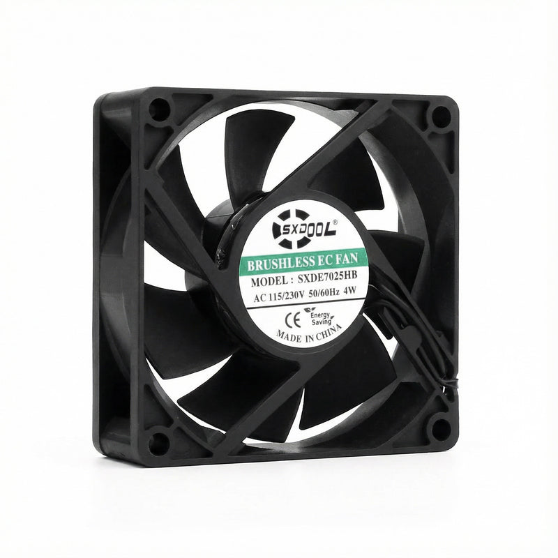 SXDOOL 70mm 115V/230V EC Axial Fan 27.6CFM Dual Ball Bearing - EC Axial Fan by SXDOOL