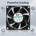 SXDOOL 70mm 115V/230V EC Axial Fan 27.6CFM Dual Ball Bearing - EC Axial Fan by SXDOOL