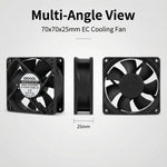 SXDOOL 70mm 115V/230V EC Axial Fan 27.6CFM Dual Ball Bearing - EC Axial Fan by SXDOOL