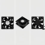 Ventilador de refrigeración con motor EC de 92 mm - Rodamiento de bolas doble de 92 x 92 x 38 mm, CA 115 V/230 V, 3200 RPM, 68,5 CFM para refrigeración de gabinetes de servidores y chasis industriales | Source Factory - EC Axial Fan by SXDOOL