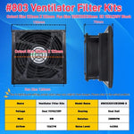 SXDOOL #803 Black 150x150mm Enclosure Filter Fan Kit, 115V/230V - Enclosure Filter Fan Kit by SXDOOL