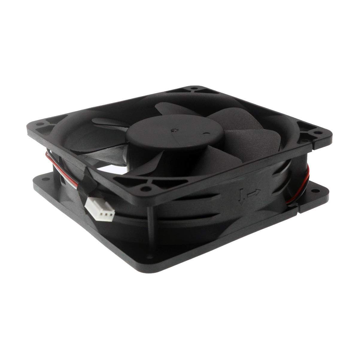 SXDOOL 120×120×38mm DC 12V High Airflow Cooling Fan — 3000RPM, 118CFM, Dual Ball Bearing, 3-Pin