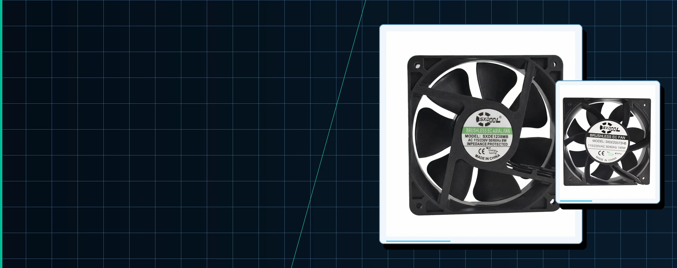 SXDOOL energy-efficient EC fan platforms for continuous duty