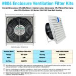 SXDOOL 205mm IP54 Enclosure Filter Fan Kit with 172mm EC Fan, 115V/230V product image 2