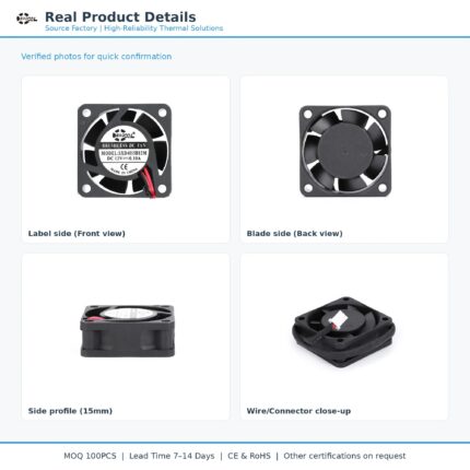 40x40x15mm 40mm 4015 DC Cooling Fan Series 5V / 12V gallery image 2 - SXDOOL DC axial cooling fan 40x40x15mm 5V / 12V for OEM thermal projects