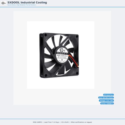 80x80x15mm 80mm 8015 DC Cooling Fan Series 12V / 24V main product image - SXDOOL DC axial cooling fan 80x80x15mm 12V / 24V for OEM thermal projects