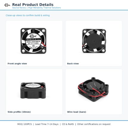25x25x10mm 25mm 2510 DC Cooling Fan Series 5V / 12V gallery image 2 - SXDOOL DC axial cooling fan 25x25x10mm 5V / 12V for OEM thermal projects