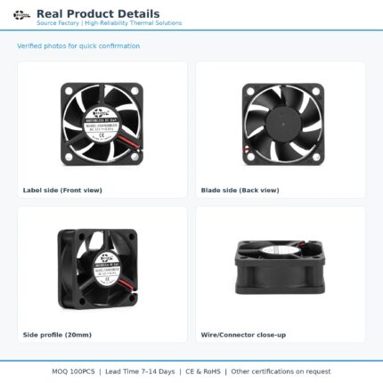 50x50x20mm 50mm 5020 DC Cooling Fan Series 5V / 12V gallery image 2 - SXDOOL DC axial cooling fan 50x50x20mm 5V / 12V for OEM thermal projects