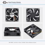 80x80x20mm 80mm 8020 DC Cooling Fan Series 12V / 24V gallery image 2 - SXDOOL DC axial cooling fan 80x80x20mm 12V / 24V for OEM thermal projects