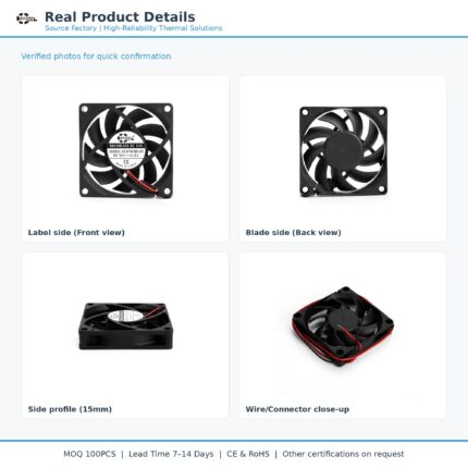 70x70x15mm 70mm 7015 DC Cooling Fan Series 5V / 12V gallery image 2 - SXDOOL DC axial cooling fan 70x70x15mm 5V / 12V for OEM thermal projects