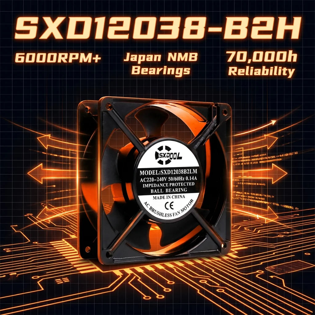 SXD12038-B2H High CFM Fan Crypto Mining