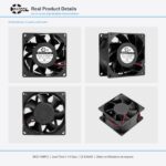 80x80x38mm 80mm 8038 DC Cooling Fan Series 12V / 24V gallery image 2 - SXDOOL DC axial cooling fan 80x80x38mm 12V / 24V for OEM thermal projects