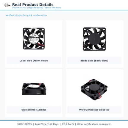 60x60x15mm 60mm 6015 DC Cooling Fan Series 5V / 12V gallery image 2 - SXDOOL DC axial cooling fan 60x60x15mm 5V / 12V for OEM thermal projects