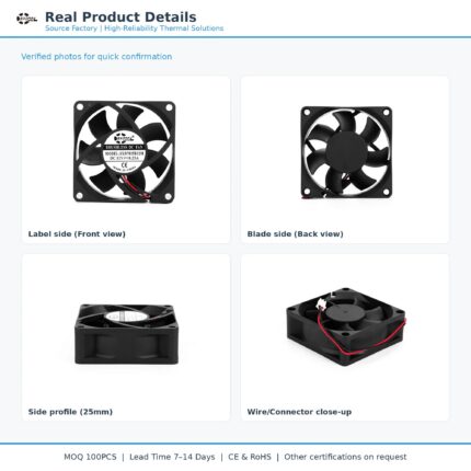 70x70x25mm 70mm 7025 DC Cooling Fan Series 5V / 12V gallery image 2 - SXDOOL DC axial cooling fan 70x70x25mm 5V / 12V for OEM thermal projects