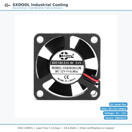 30x30x10mm 30mm 3010 DC Cooling Fan Series 5V / 12V main product image - SXDOOL DC axial cooling fan 30x30x10mm 5V / 12V for OEM thermal projects