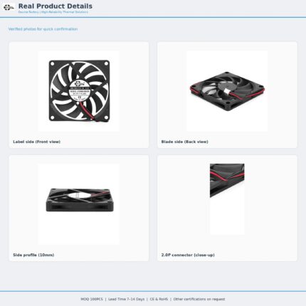 80x80x10mm 80mm 8010 DC Cooling Fan Series 5V / 12V gallery image 2 - SXDOOL DC axial cooling fan 80x80x10mm 5V / 12V for OEM thermal projects