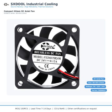 60x60x15mm 60mm 6015 DC Cooling Fan Series 5V / 12V main product image - SXDOOL DC axial cooling fan 60x60x15mm 5V / 12V for OEM thermal projects