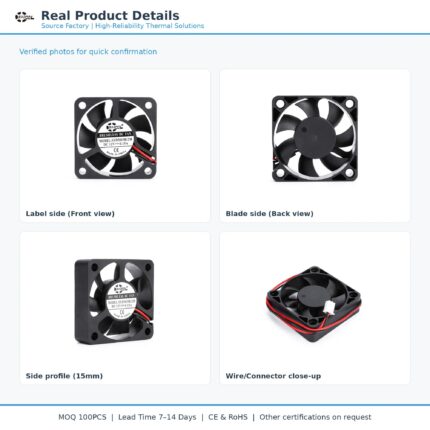 50x50x15mm 50mm 5015 DC Cooling Fan Series 5V / 12V gallery image 2 - SXDOOL DC axial cooling fan 50x50x15mm 5V / 12V for OEM thermal projects