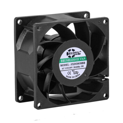 SXDE8038BH 80x80x38mm 90-270V gallery image 2 - SXDOOL EC energy-saving axial fan 80x80x38mm 90-270V for OEM thermal projects