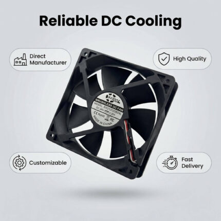 SXDOOL 12025 24V DC Axial Fan 79CFM Dual Ball Bearing 24V main product image - SXDOOL DC axial cooling fan 24V for OEM thermal projects