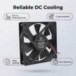 SXDOOL 12025 12V DC Axial Fan 143.1CFM Dual Ball Bearing 12V gallery image 2 - SXDOOL DC axial cooling fan 12V for OEM thermal projects