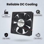 SXDOOL 12025 12V DC Axial Fan 135.5CFM Dual Ball Bearing 12V gallery image 2 - SXDOOL DC axial cooling fan 12V for OEM thermal projects