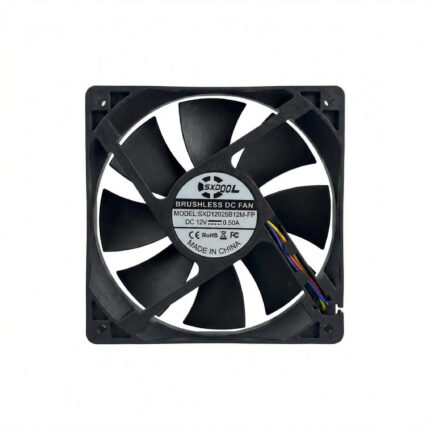 SXDOOL 12025 12V DC Axial Fan 80.5CFM Dual Ball Bearing 12V main product image - SXDOOL DC axial cooling fan 12V for OEM thermal projects