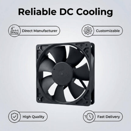 SXDOOL 12025 12V DC Axial Fan 80.5CFM Dual Ball Bearing 12V gallery image 2 - SXDOOL DC axial cooling fan 12V for OEM thermal projects