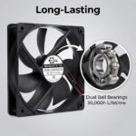 SXDOOL 12025 12V DC Axial Fan 79CFM Dual Ball Bearing 12V gallery image 3 - SXDOOL DC axial cooling fan 12V for OEM thermal projects