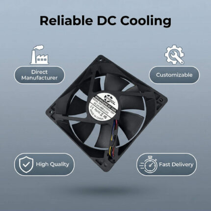 SXDOOL 12025 24V DC Axial Fan 94CFM Dual Ball Bearing 24V gallery image 2 - SXDOOL DC axial cooling fan 24V for OEM thermal projects