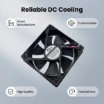 SXDOOL 12025 24V DC Axial Fan 135.5CFM Dual Ball Bearing 24V gallery image 2 - SXDOOL DC axial cooling fan 24V for OEM thermal projects