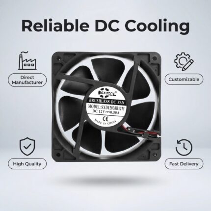 SXDOOL 120×120×38mm DC 12V High Airflow Cooling Fan — 3000RPM DC 12V gallery image 2 - SXDOOL DC axial cooling fan 38mm DC 12V for OEM thermal projects