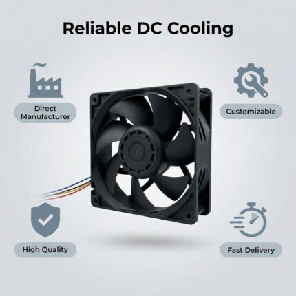 SXDOOL 12038 24V DC Axial Fan 188CFM Dual Ball Bearing 24V gallery image 2 - SXDOOL DC axial cooling fan 24V for OEM thermal projects