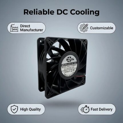 SXDOOL 12038 24V DC Axial Fan 200CFM Dual Ball Bearing 24V gallery image 2 - SXDOOL DC axial cooling fan 24V for OEM thermal projects
