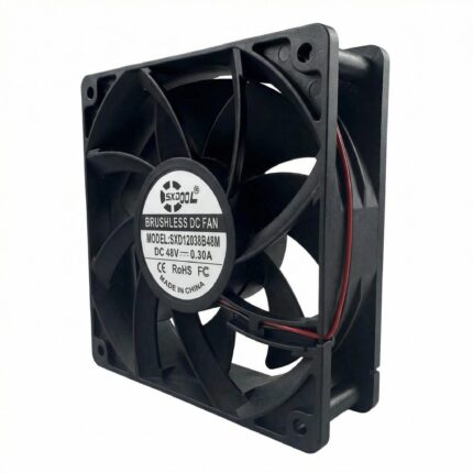 SXDOOL 12038 48V DC Axial Fan 126CFM Dual Ball Bearing 48V main product image - SXDOOL DC axial cooling fan 48V for OEM thermal projects
