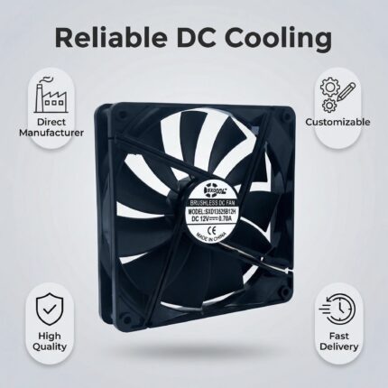 SXDOOL 135×135×25mm DC 12V High Airflow Cooling Fan — 2700RPM DC 12V gallery image 2 - SXDOOL DC axial cooling fan 25mm DC 12V for OEM thermal projects