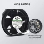SXD17251HB 172x150x51mm 115V / 230V gallery image 2 - SXDOOL EC energy-saving axial fan 172x150x51mm 115V / 230V for OEM thermal projects