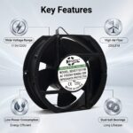 SXD17251HB 172x150x51mm AC 115V / 230V gallery image 2 - SXDOOL cabinet ventilation fan unit 172x150x51mm AC 115V / 230V for OEM thermal projects