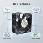 SXDOOL 180x180x60mm 115V/230V EC Axial Fan 415CFM Dual Ball Bearing 115V / 230V gallery image 2 - SXDOOL EC energy-saving axial fan 180x180x60mm 115V / 230V for OEM thermal projects