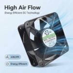 SXDOOL 180x180x60mm 115V/230V EC Axial Fan 415CFM Dual Ball Bearing 115V / 230V gallery image 5 - SXDOOL EC energy-saving axial fan 180x180x60mm 115V / 230V for OEM thermal projects