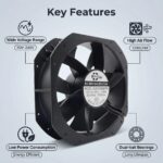SXDE28080BTM 280x280x80mm 90-240V gallery image 2 - SXDOOL EC energy-saving axial fan 280x280x80mm 90-240V for OEM thermal projects